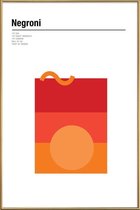 JUNIQE - Poster met kunststof lijst Negroni - minimalistisch -60x90
