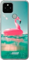 6F hoesje - geschikt voor Google Pixel 5 -  Transparant TPU Case - Flamingo Floaty #ffffff