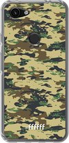 6F hoesje - geschikt voor Google Pixel 3a -  Transparant TPU Case - Desert Camouflage #ffffff