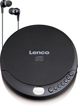 Lenco CD-010 Discman - Draagbare CD Speler geleverd met Oordopjes - Zwart