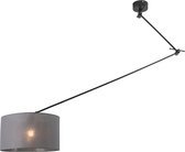 QAZQA blitz - Moderne Hanglamp - 1 lichts - Ø 350 mm - Grijs - Woonkamer | Slaapkamer | Keuken