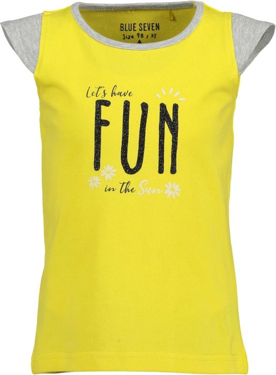 Blue Seven meisjes t-shirt Fun Panda Yellow