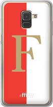6F hoesje - geschikt voor Samsung Galaxy A8 (2018) -  Transparant TPU Case - Feyenoord - F #ffffff