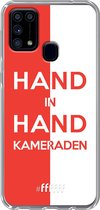 6F hoesje - geschikt voor Samsung Galaxy M31 -  Transparant TPU Case - Feyenoord - Hand in hand, kameraden #ffffff