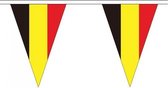 3x stuks belgie landen punt vlaggetjes 5 meter - Slinger / vlaggenlijnen - Belgische feestartikelen/versiering