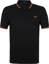 Fred Perry Polo M3600 Zwart Oranje - maat L