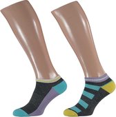 Apollo Sokken Fashion Sport Katoen Paars/blauw Maat 36/41