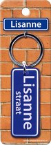 Paper Dreams Sleutelhanger Straatnaam Lisanne 9 Cm Staal Blauw