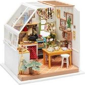 DIY Miniatuur kamer, keuken, h: 18,7 cm, b: 19 cm, 1stuk, diepte 16,5 cm