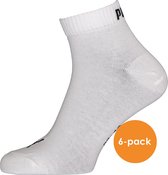 Puma unisex sneaker sokken (6-pack) - wit - Maat: 43-46