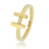 My Bendel - Leuke H Ring - Goud - Sierlijke H ring- goud- gemaakt van edelstaal - Met luxe cadeauverpakking