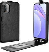 Xiaomi Redmi 9T Hoesje Verticale Flip Wallet Case Zwart