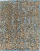 vintage vloerkleed - tapijten woonkamer -Refurbished Naghsh Afshan 20-30 jaar oud - 220x177