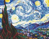Best Pause De Sterrennacht van Vincent van Gogh - Schilderen op nummer - 40x50 cm - DIY Hobby Pakket, Sinterklaas Speelgoed Kerst Cadeau