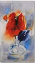 Schilderij Abstracte tulpen, 4 maten