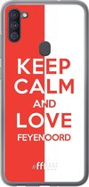 6F hoesje - geschikt voor Samsung Galaxy A11 -  Transparant TPU Case - Feyenoord - Keep calm #ffffff