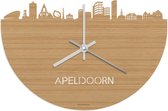 Skyline Klok Apeldoorn Bamboe hout - Ø 40 cm - Woondecoratie - Wand decoratie woonkamer - WoodWideCities