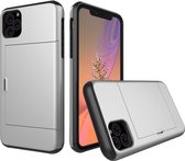 Apple iPhone 11 Pro Max Hoesje - Mobigear - Creditcard Serie - Hard Kunststof Backcover - Zilver - Hoesje Geschikt Voor Apple iPhone 11 Pro Max