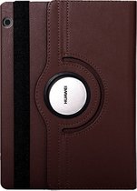 Huawei MediaPad T5 10.1 Hoes - Mobigear - 360 Rotating Serie - Kunstlederen Bookcase - Bruin - Hoes Geschikt Voor Huawei MediaPad T5 10.1
