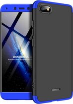 Xiaomi Redmi 6A Hoesje - Mobigear - 360 Serie - Hard Kunststof Backcover - Zwart / Blauw - Hoesje Geschikt Voor Xiaomi Redmi 6A