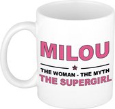 Milou The woman, The myth the supergirl cadeau koffie mok / thee beker 300 ml