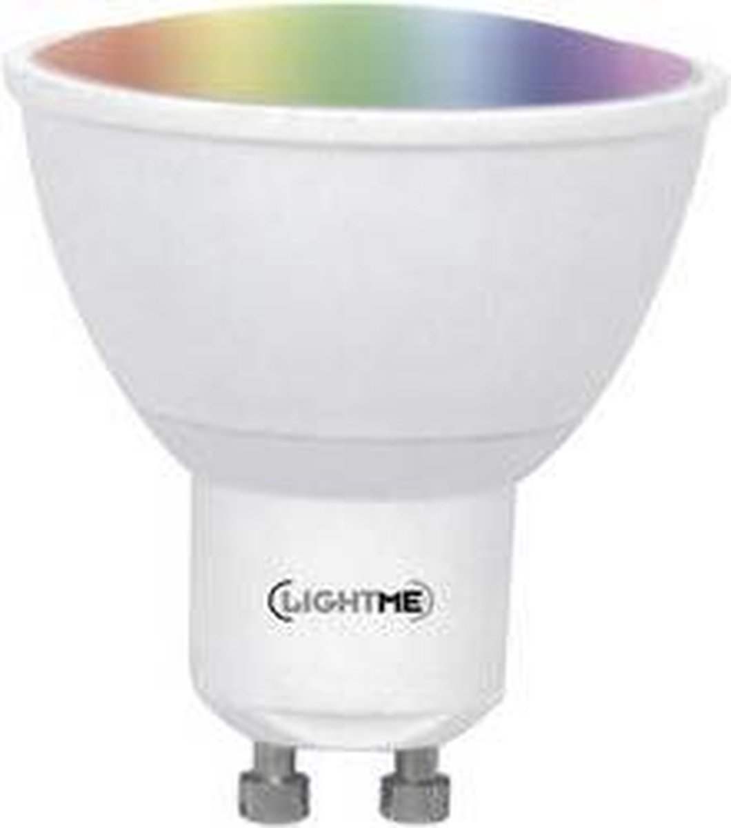 LightMe LM85190-2 LED-lamp Energielabel G (A - G) GU10 Reflector 5 W = 38 W RGBW (Ø x l) 50 mm x 57 mm Colorchanging, Dimbaar, Incl. afstandsbediening 1 stuk(s)