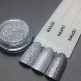 Nailart Sugar - Nagel glitter - Korneliya Nailart Decor Zand 157 Holografic Silver