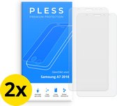 Samsung A7 2018 Screenprotector 2x - Beschermglas Tempered Glass Cover - Pless®
