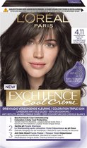 6x L'Oréal Excellence Cool Cream 4.11 - Ultra Ash Bruin