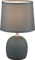 LED Tafellamp - Tafelverlichting - Trion Zikkom - E14 Fitting - Rond - Mat Groen - Keramiek