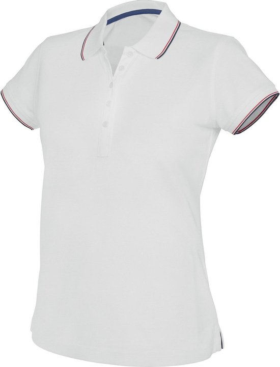 Kariban Dames/dames Contrast Poloshirt met korte mouwen (Wit)