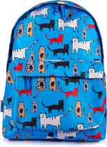 Biggdesign Cats in Istanbul Rugzak | Polyester stof | Functioneel | Schooltas | Verstelbare riem | Speciaal kunstenaarontwerp | Rits | Blauw | 43 cm | dubbele Trade