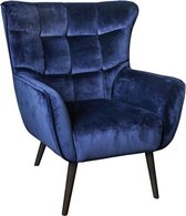 PTMD  kian velvet fauteuil blauw