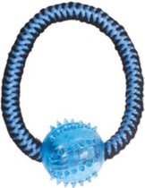 M-pets Hondentrektouw Twist Ring 19 Cm Katoen/elastomeer Blauw