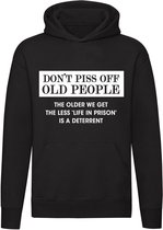 Don't piss off old people Hoodie - trui - Zwart - 3XL