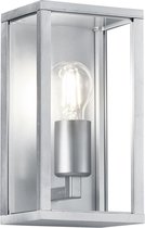 LED Tuinverlichting - Tuinlamp - Trinon Garinola - Wand - E27 Fitting - Mat Grijs - Aluminium