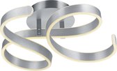 LED Plafondlamp - Plafondverlichting - Trinon Frinco - 40W - Warm Wit 3000K - Dimbaar - Rond - Mat Grijs - Aluminium