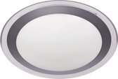 LED Plafondlamp - Plafondverlichting - Trinon Jonta - 12W - Warm Wit 3000K - Rond - Mat Zwart - Kunststof