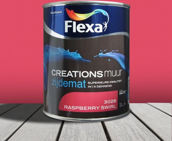 Flexa Creations Muurverf Zijdemat 3028 Raspberry Swirl 1 Ltr | bol.com