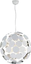 LED Hanglamp - Nitron Discon - E14 Fitting - 6-lichts - Rond - Mat Wit Aluminium