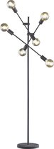 LED Vloerlamp - Nitron Ross - E27 Fitting - Rond - Mat Zwart - Aluminium