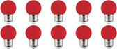 LED Lamp 10 Pack - Romba - Rood Gekleurd - E27 Fitting - 1W