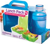 Sistema Lunch - Lunch Pack - Lunch Cube Max et Bouteille Trio 480 ml - Blauw