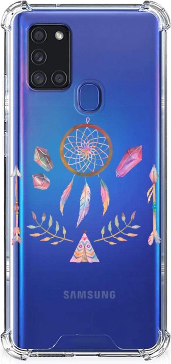 Samsung Galaxy A21s Stevig Bumper Hoesje Boho Dreamcatcher
