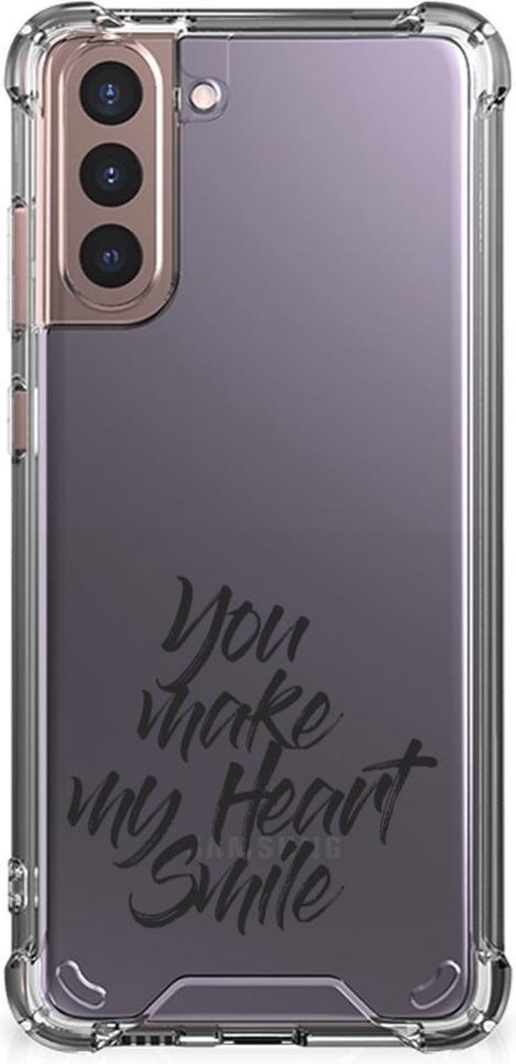 Samsung Galaxy S21 Plus Telefoonhoesje met tekst Heart Smile