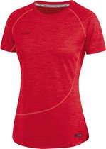 Jako T-Shirt Active Basics Dames Rood Gemeleerd Maat 42