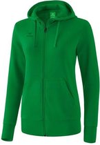 Erima Sweatjack Met Capuchon Dames Smaragd Groen Maat 34