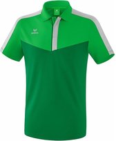Erima Squad Polo Fern Green-Smaragd-Zilver Grijs Maat S
