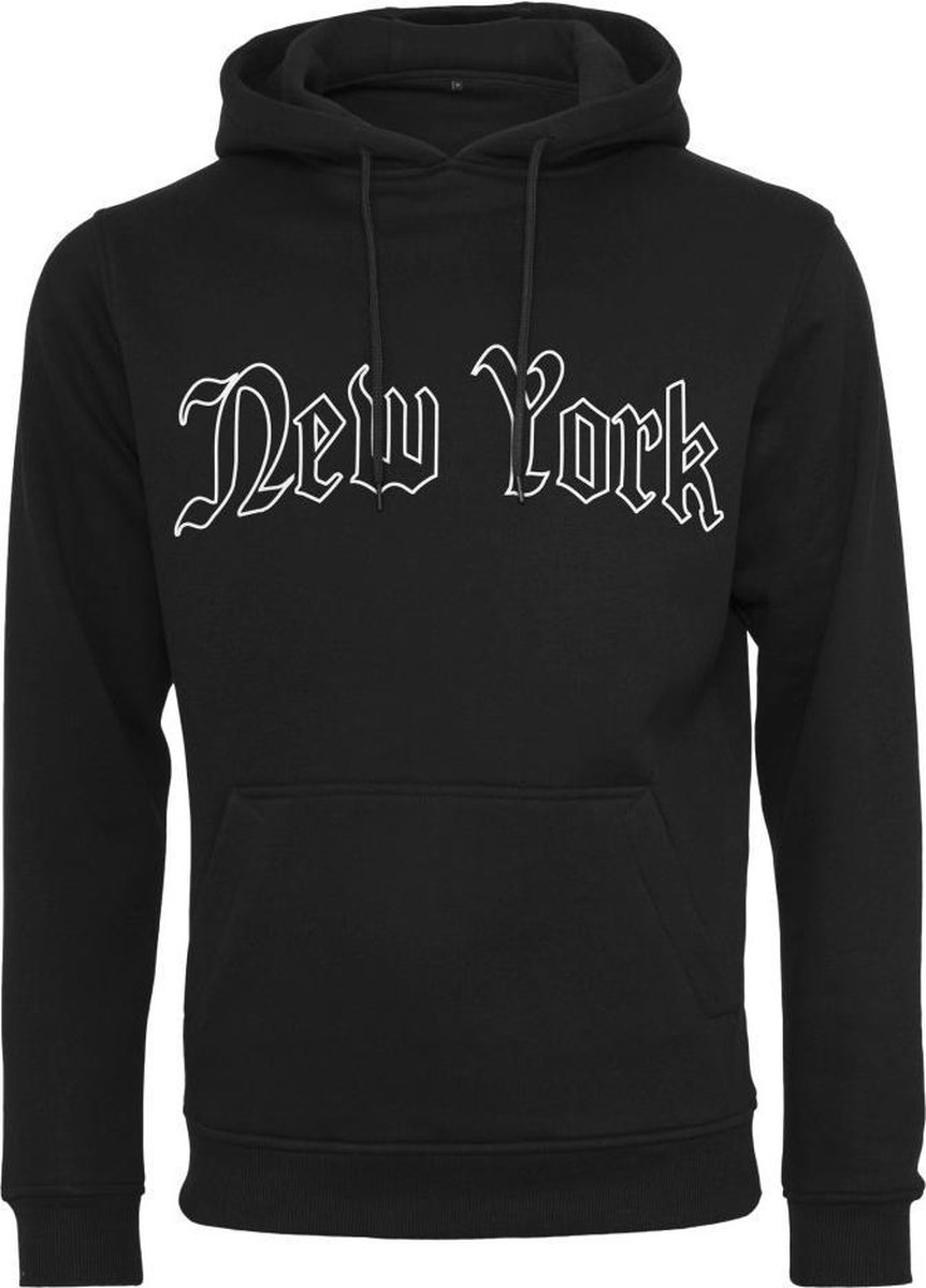 Urban Classics Hoodie/trui -L- New York Wording Zwart