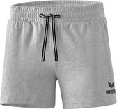 Erima Essential Sweatshort Dames - Licht Grey Melange / Zwart | Maat: 36